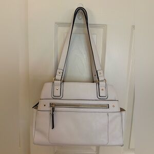 White INC Riverton Satchel in EUC